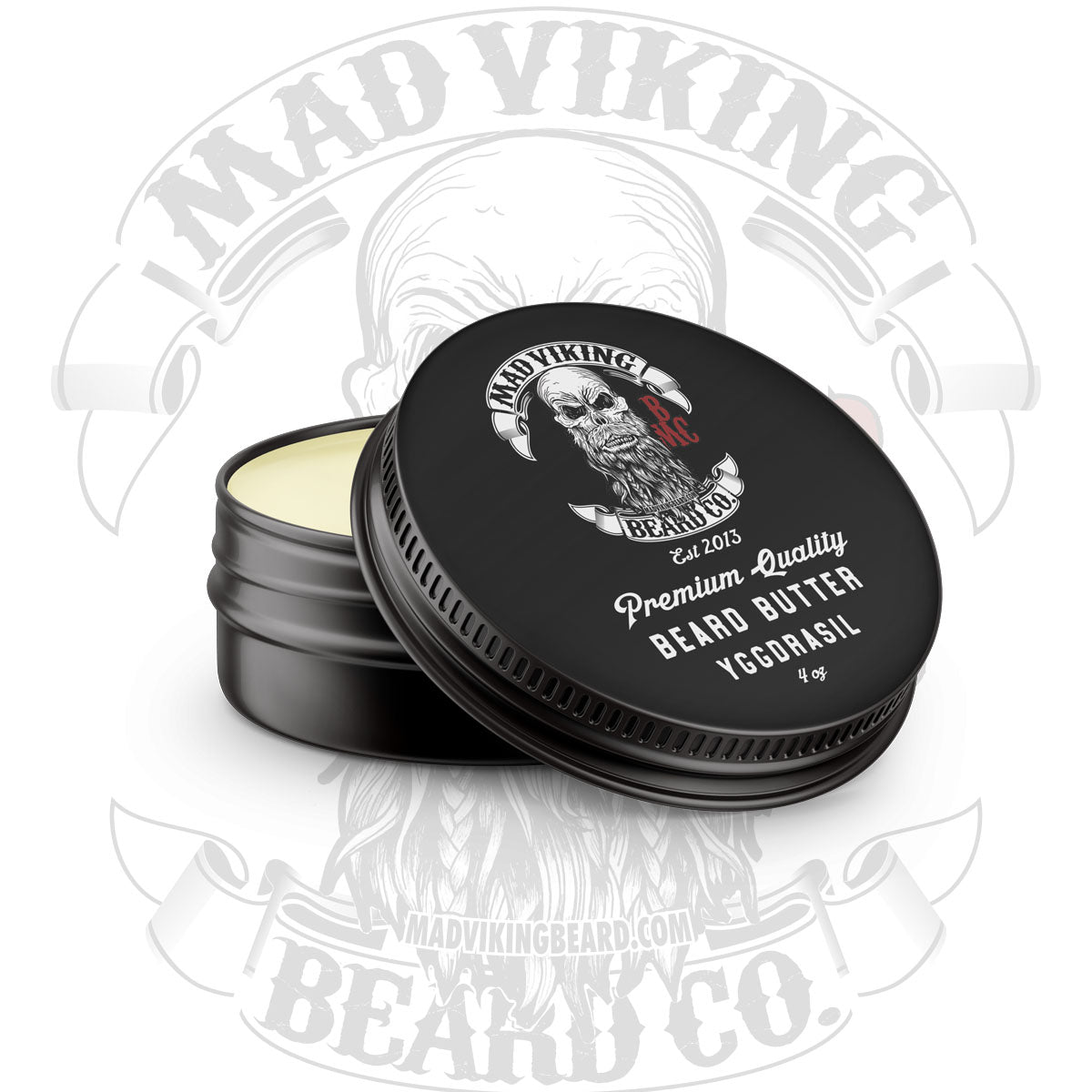 Mad viking Yggdrasil Beard Balm 4 ounce round tin