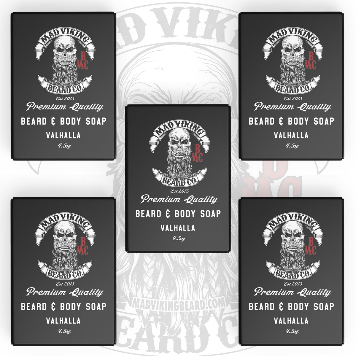 Mad Viking Beard & Body Soap 5 Pack