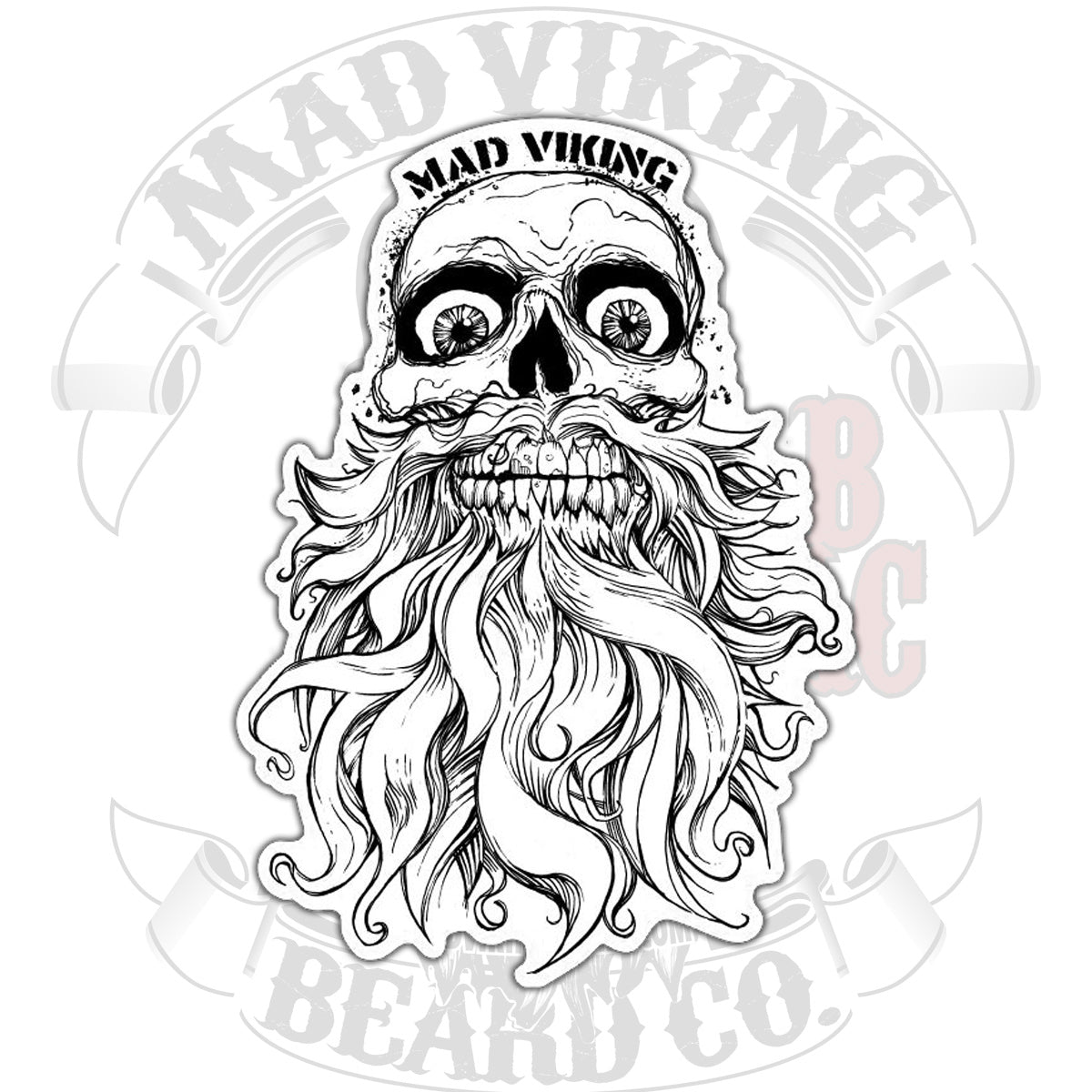Mad Viking Skully Sticker